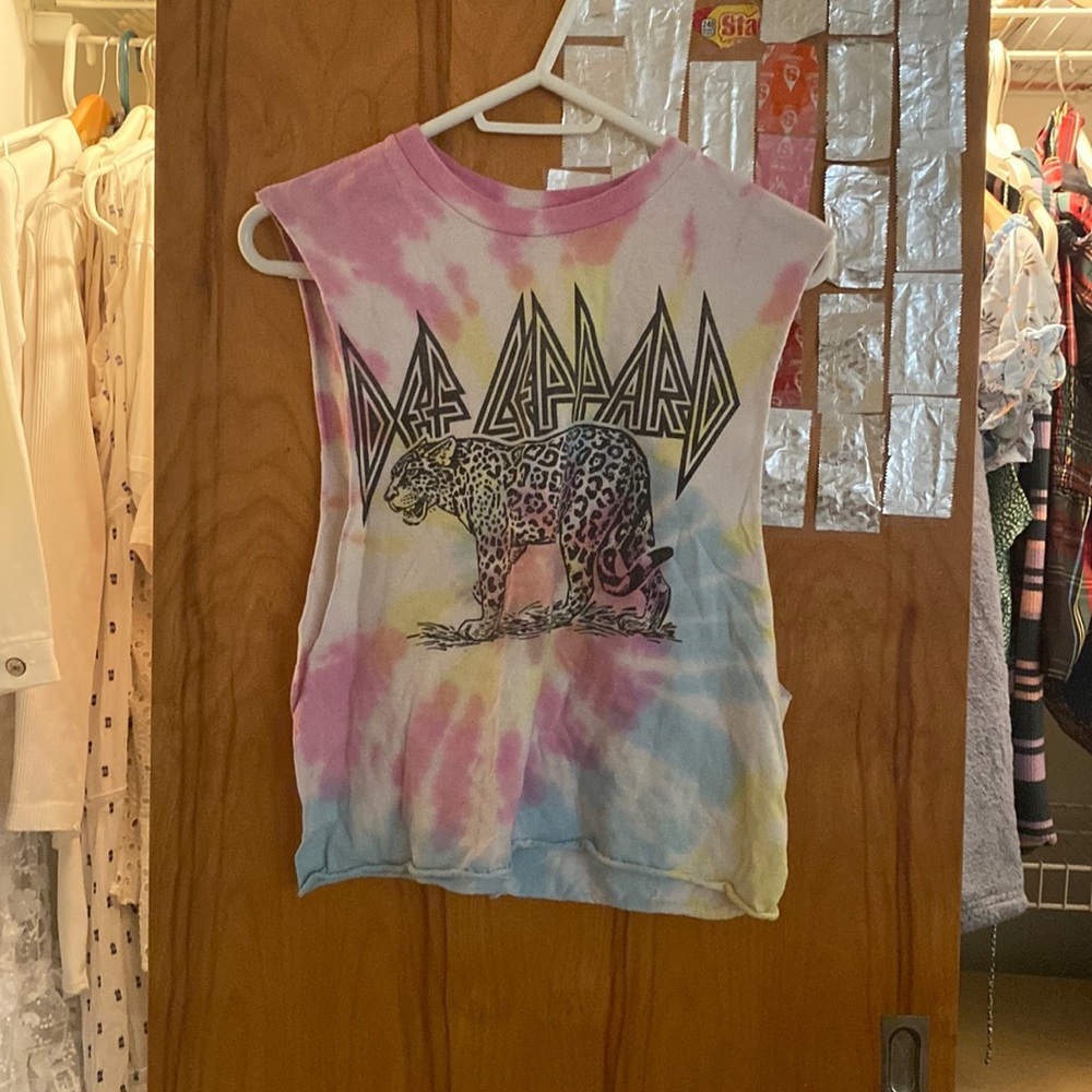 Tie die dead leopard shirt